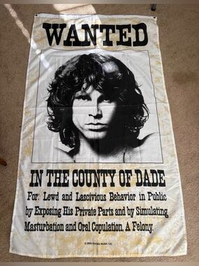 The Doors,Jim Morrison, flag banner.